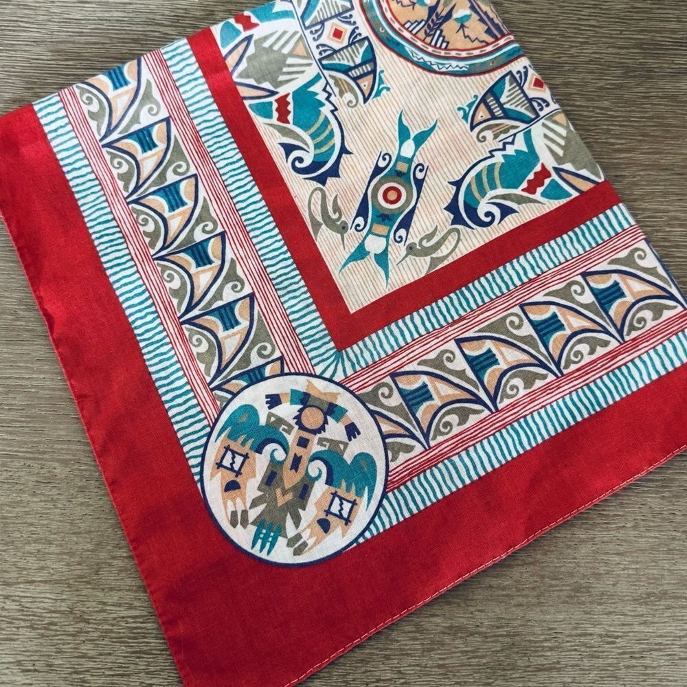 Multi Boho Aztec Southwest Patter Bandana Scarf Accessory